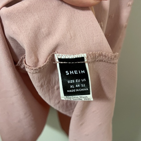 SHEIN Knot Front Ruffle Trim Tie Backless A-line Dress - Picture 6 of 8